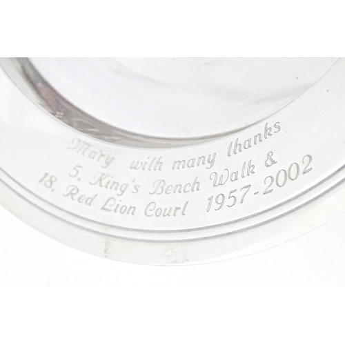 278 - A silver model of an Armada dish, hallmarked London 1965, maker Garrard & Co. Ltd. Approx. 6 3/4