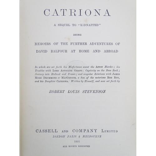 841 - Book: Catriona, by Robert Louis Stevenson. First edition. Published by Cassell & Company, 1893