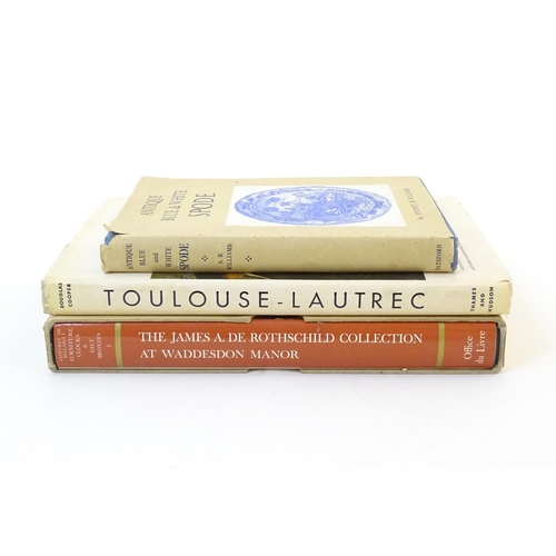 852 - Books: Three assorted books comprising Antique Blue and White Spode, by Sydney B. Williams, 1943; To... 