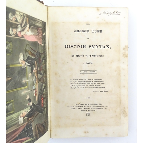 868 - Books: The Tour of Doctor Syntax, in search of the picturesque, A Poem, Volumes 1 - 3, by William Co... 