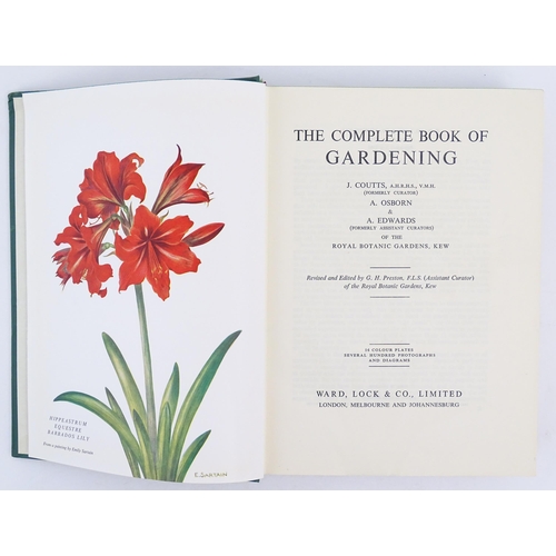 869 - Books: Three books on the subject of gardening, comprising Kew Gardens by A. R. Hope Moncrieff, 1908... 