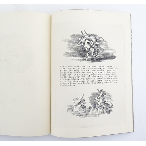 876 - Books: Five author's proof hand bound books by Richard Ziegler with illustrations and German text. S... 