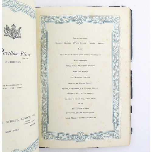 908 - Book: Peace Celebrations, Programme & Route, July 19th 1919. Published by George Pulman & Sons Ltd.