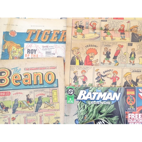 945 - Books / Comics: A quantity of assorted comic books and magazines to include The Beano, no. 991 (1961... 