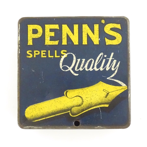 1076 - An early 20thC advertising tin for Penn's Natural Leaf chewing tobacco. Approx. 3