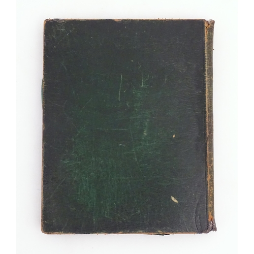 1096 - An early 20thC green leather blotter with embossed silver mounts hallmarked London 1902, maker Willi... 