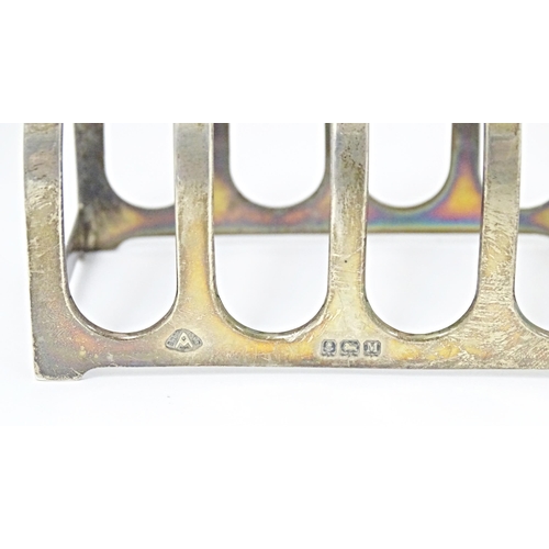 346 - A silver 5 bar toast rack hallmarked Birmingham 1936 maker Adie Bros Ltd. 3