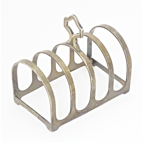 346 - A silver 5 bar toast rack hallmarked Birmingham 1936 maker Adie Bros Ltd. 3