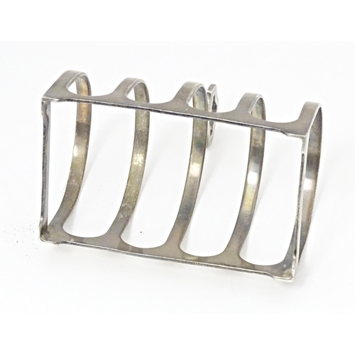 346 - A silver 5 bar toast rack hallmarked Birmingham 1936 maker Adie Bros Ltd. 3