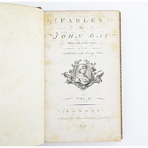 847 - Books: Fables, by John Gay, volumes 1-2, by John Gay. Printed for John Stockdale, London, 1793 (2)