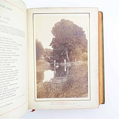 867 - Book: Poetical Works of John Milton, with photographic illustrations, by Deswall Vaughan. Published ... 