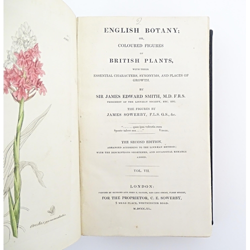 870 - Book: English Botany, or Coloured Figures of British Plants, with their essential characters, synony... 