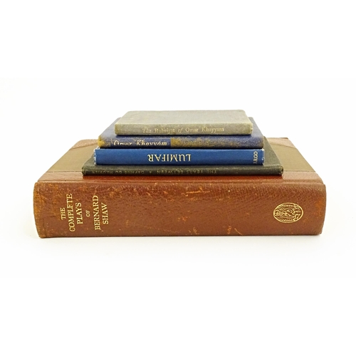 873 - Books: Five assorted books, comprising The Complete Plays of Bernard Shaw, published by Constable & ... 