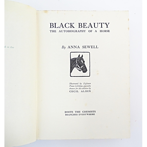 875 - Books: Black Beauty - The Autobiography of a Horse, by Anna Sewell, illustrated by Cecil Aldin, c. 1... 