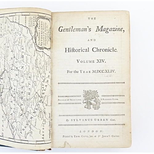 879 - Books: Two periodicals comprising The Gentleman's Magazine & Historical Chronical, volume XIV, by Sy... 