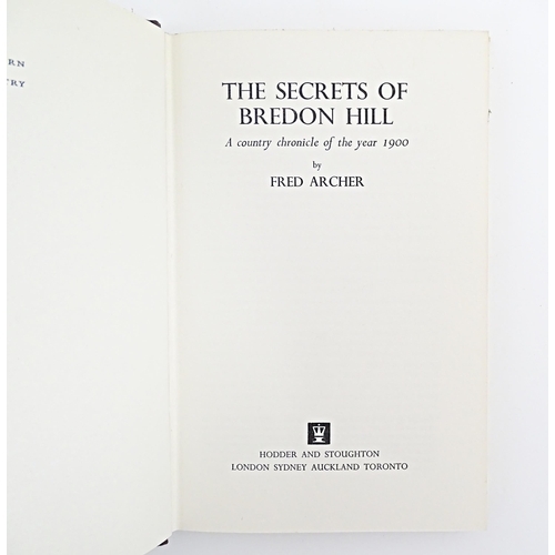 880 - Books: Four assorted books comprising Golden Sheaves, Black Horses, by Fred Archer, 1974; The Secret... 