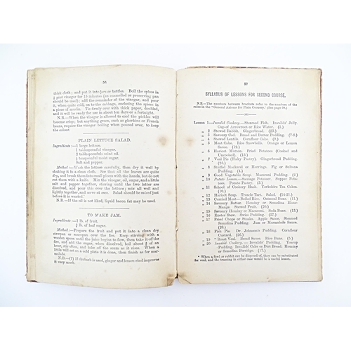 884 - Book: Instruction in Cookery - Cookery Book and General Axioms for Plain Cookery, by Miss Briggs. Pr... 