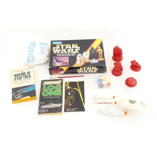 830 - Toys: A 1997 Hasbro Star Wars plaster moulding and painting kit, with moulds for characters Darth Va... 