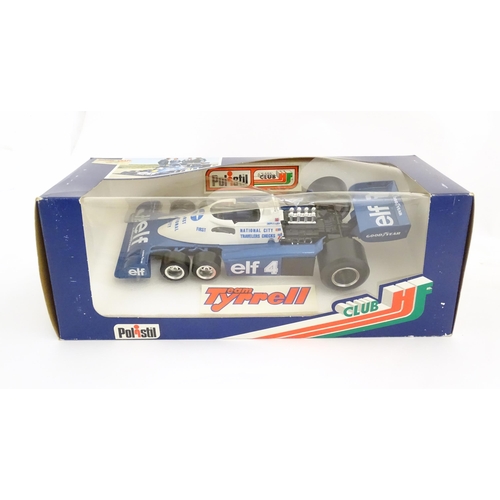 834 - Toys : Assorted die cast / scale model vehicles to include a boxed Polistil GG3 Tyrrlel P34/2 model ... 