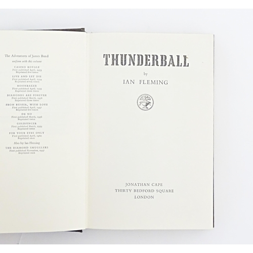 840 - Book: Thunderball, by Ian Fleming. Published by Jonathan Cape, 1961