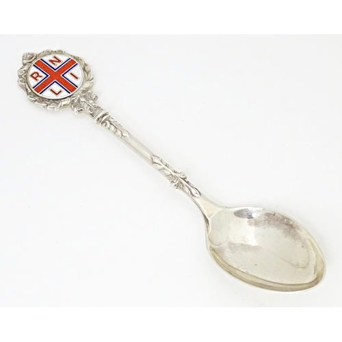 433 - A silver teaspoon with RNLI detail to handle, hallmarked Birmingham 1973, maker Turner and Simpson. ... 