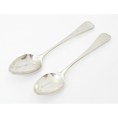 437 - Assorted 19thC and later silver teaspoons, together with an Indian white metal salt spoon, a silver ... 