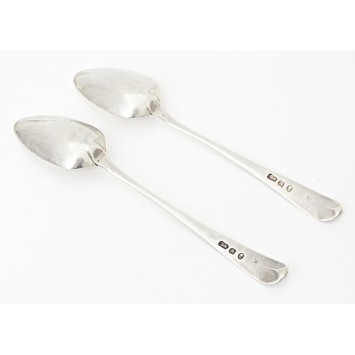 437 - Assorted 19thC and later silver teaspoons, together with an Indian white metal salt spoon, a silver ... 