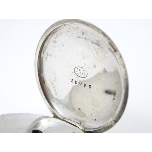 774 - A Continental .935 silver fob watch, together with another. Largest approx. 1 1/4