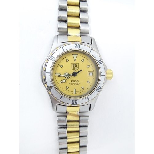 777 - WITHDRAWN FROM AUCTION - Apologies for any inconvenience A ladies Tag Heuer stainless steel cased wr... 