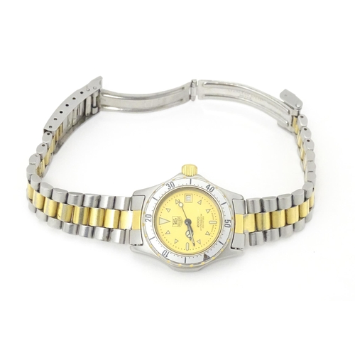 777 - WITHDRAWN FROM AUCTION - Apologies for any inconvenience A ladies Tag Heuer stainless steel cased wr... 