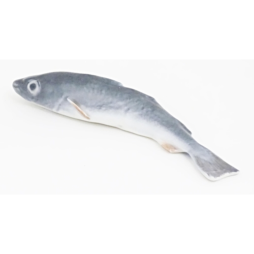 154 - A Royal Copenhagen model of a sardine / fish, model no. 459. Marked under. Approx. 6 1/4