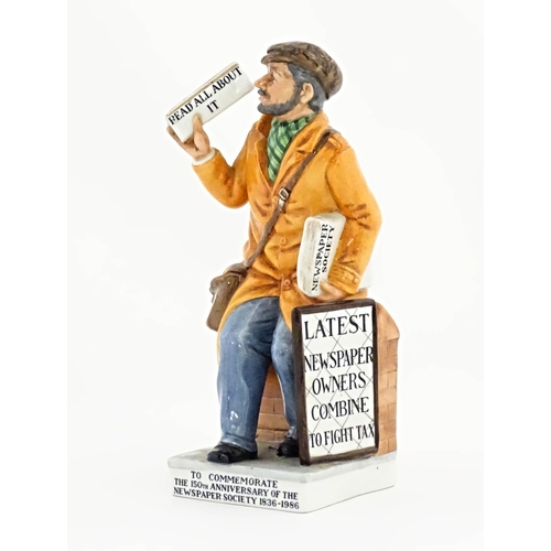 99 - A limited edition Royal Doulton figure The News Vendor, model no. HN2891. Marked under, no. 2038 / 2... 