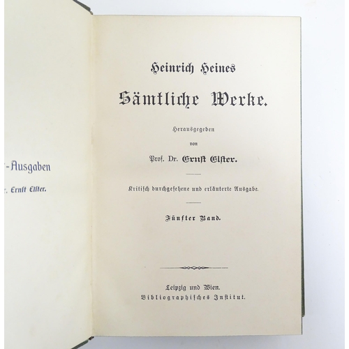 954 - Books: Meyer's Klassiker Ausgaben series of titles in German, comprising 5 by Reuter, 2 by Lenau, 1 ... 