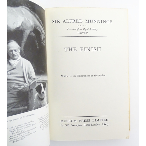 902 - Books: The Autobiography of Sir Alfred Munnings, volumes 1 -3, comprising An Artist's Life, The Seco... 