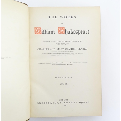 911 - Books: The Works of William Shakespeare, volumes 2 - 4, edited by Charles and Mary Cowden Clarke. Pu... 