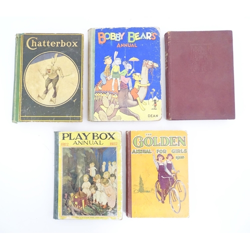 939 - Books / Annuals: Five assorted annuals comprising The Golden Annual for Girls, 1925; Playbox Annual,... 