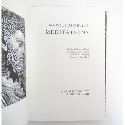 947 - Books: a quantity of Folio Society books comprising Meditations by Marcus Aurelius 2002, Satyrica by... 