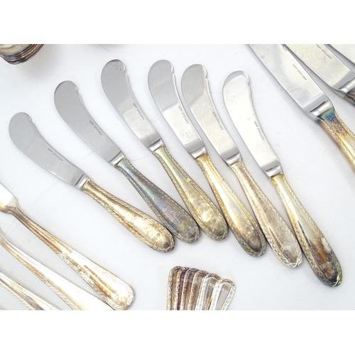 525 - Six place HEPP EXCLUSIV 18/10 stainless steel cutlery / flatware, comprising table knives, forks and... 