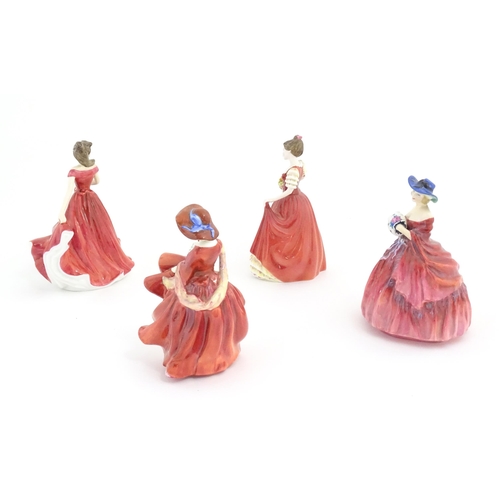 98A - Four Royal Doulton ladies comprising Scarlett model no. HN4408, Helen model no. HN3886, Top o' the H... 