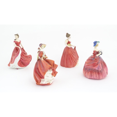 98A - Four Royal Doulton ladies comprising Scarlett model no. HN4408, Helen model no. HN3886, Top o' the H... 