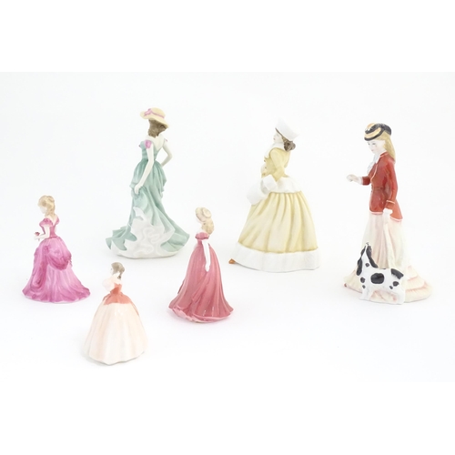 99A - Three Royal Doulton ladies comprising Sarah model no. HN3384, Natasha model no. HN4154, and Best Wis... 