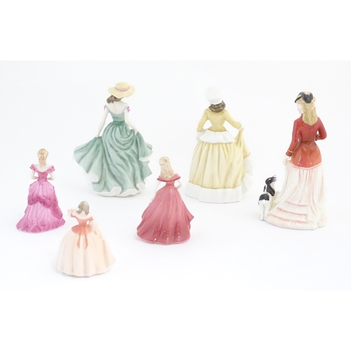 99A - Three Royal Doulton ladies comprising Sarah model no. HN3384, Natasha model no. HN4154, and Best Wis... 