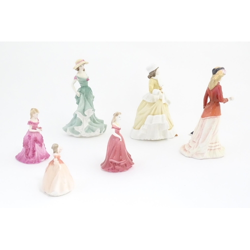 99A - Three Royal Doulton ladies comprising Sarah model no. HN3384, Natasha model no. HN4154, and Best Wis... 