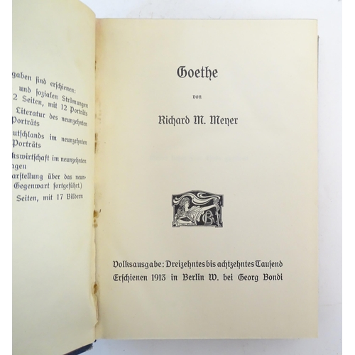 957 - Books: A quantity of titles in German to include Die Welt Als Wille und Vorstellung by Schopenhauer ... 