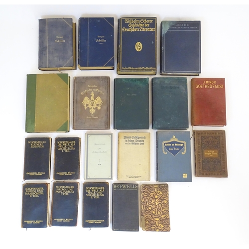 957 - Books: A quantity of titles in German to include Die Welt Als Wille und Vorstellung by Schopenhauer ... 