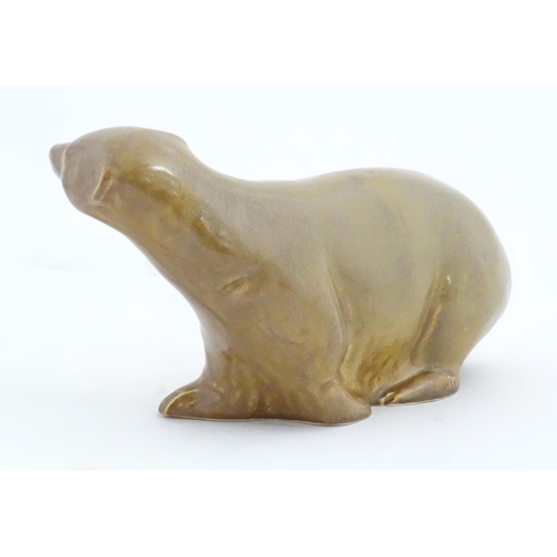 95 - A ceramic model of a brown bear. Approx. 9