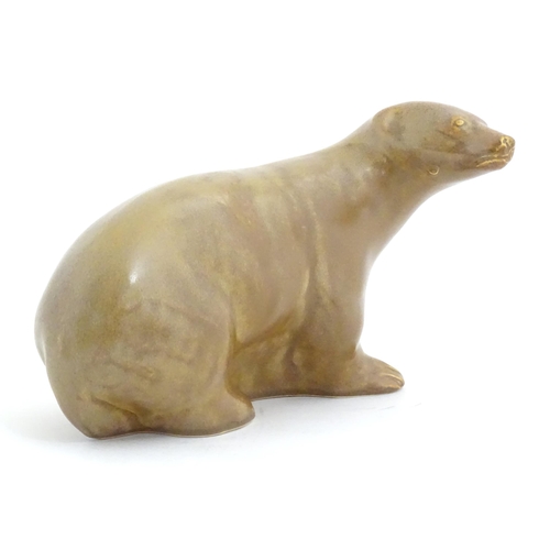 95 - A ceramic model of a brown bear. Approx. 9