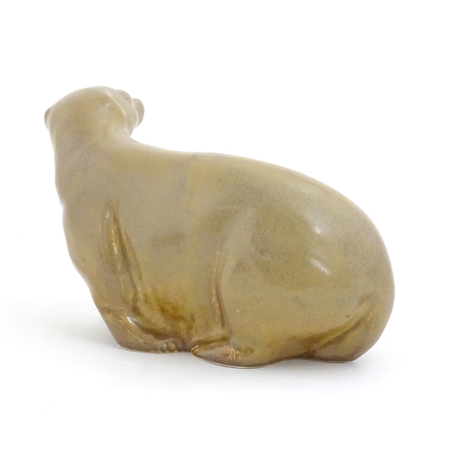 95 - A ceramic model of a brown bear. Approx. 9