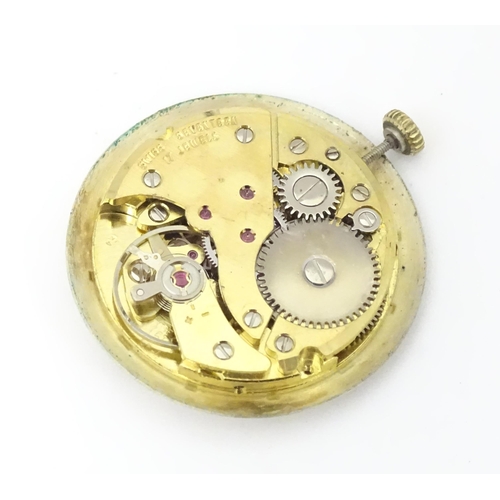 784 - A gents 9ct gold cased Avia 17 jewels incabloc wristwatch with date aperture at 3, hallmarked London... 