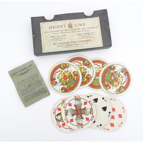 829 - Toys: A pack of circular playing cards for The Game of 500 with instructions, produced by John Waddi... 